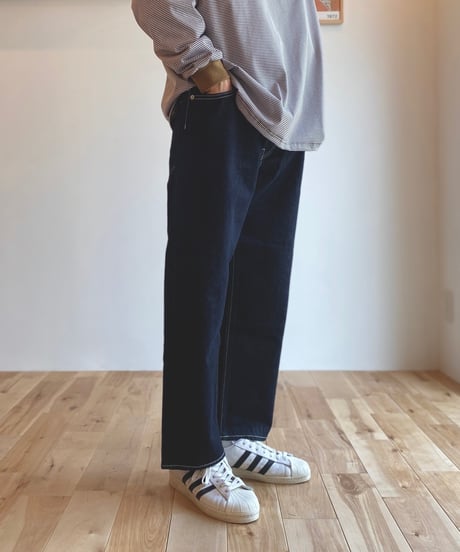 HATSKI ハツキ（ユニセックス） /  HTK-Denim03 Wide Tapered Denim ワイドテーパード 【ワンウォッシュ】