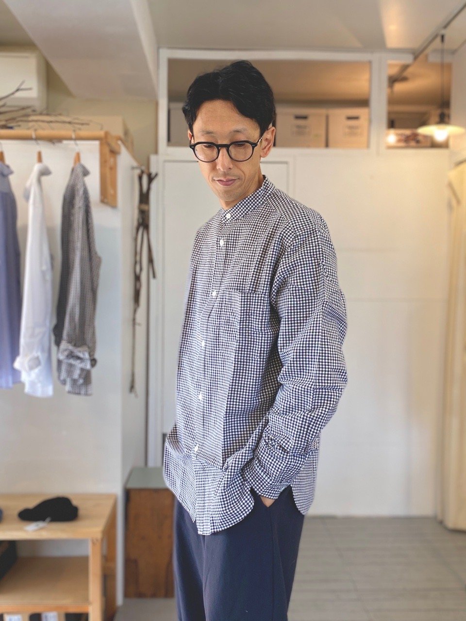 桃 　　　　　　　☆maillot マイヨ　サンセットワーク　カーディガン maillot｜Sunset New Work Shirts サンセット NEW ワーク MAS