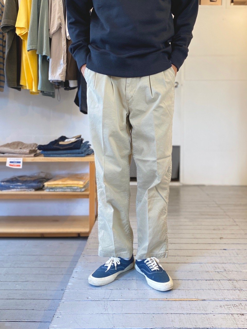 李*龍様 orSlow オアスロウ Two Tuck Wide Trousers 楽天市場】[P10倍]orSlow : TWO TUCK WIDE TROUSERS : 03-5021-40[STD