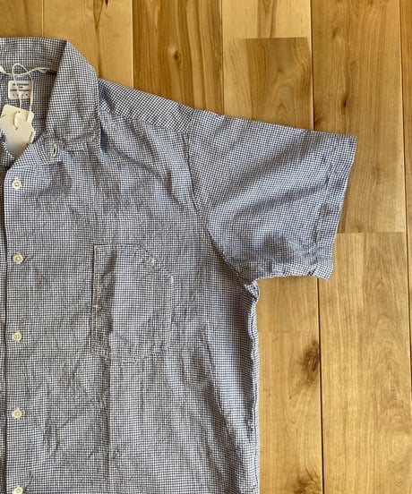 NECESSARY OR UNNECESSARY (NOUN) ナウン  /　S/S SHIRT 　【ブルーチェック】