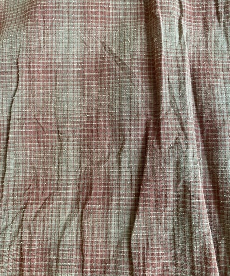 MANUAL ALPHABET マニュアルアルファベット（ユニセックス）/ C/S LAWN S/S OPEN COLLAR SHIRTS 【ブラウンチェック】