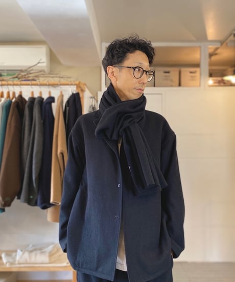 ERA. イーラ  /　SHUKUJU WOOL MUFFLER 【ブラック】