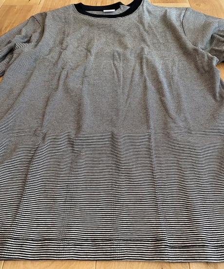 Miller ミラー（ユニセックス）/ Panel-rib Casual fit Tee 【ブラック×ホワイト3】