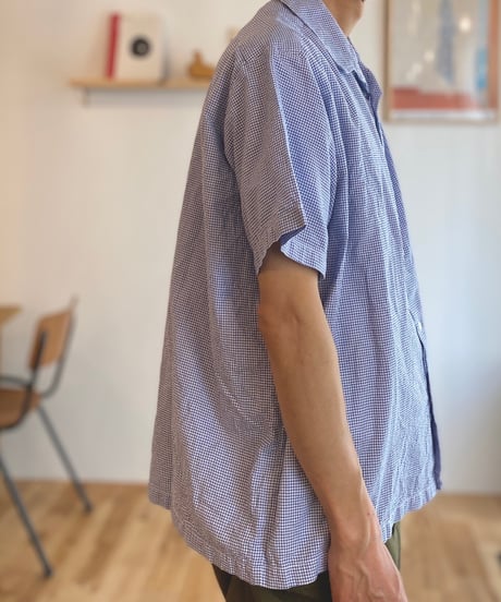 NECESSARY OR UNNECESSARY (NOUN) ナウン  /　S/S SHIRT 　【ブルーチェック】