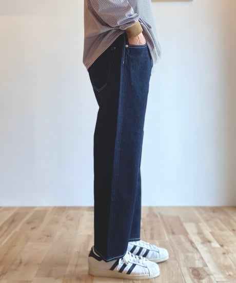 HATSKI ハツキ（ユニセックス） /  HTK-Denim03 Wide Tapered Denim ワイドテーパード 【ワンウォッシュ】