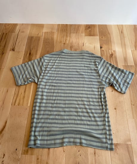 Miller ミラー（ユニセックス）/ Panel-rib Casual fit Tee 【ミント×ネイビー】