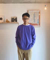 NECESSARY OR UNNECESSARY (NOUN) ナウン  /　MAC L/S　【ブルー（パープル寄り）】