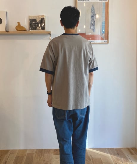JACKMAN ジャックマン（ユニセックス）/ Rib GCU T-shirt ' GOOD CALL UMP' 【グレー×ダークブルー】