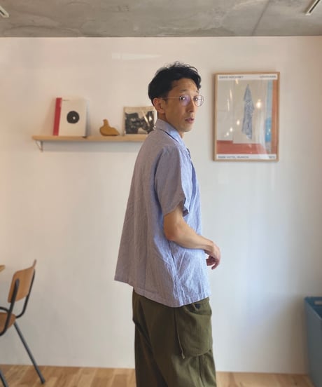NECESSARY OR UNNECESSARY (NOUN) ナウン  /　S/S SHIRT 　【ブルーチェック】