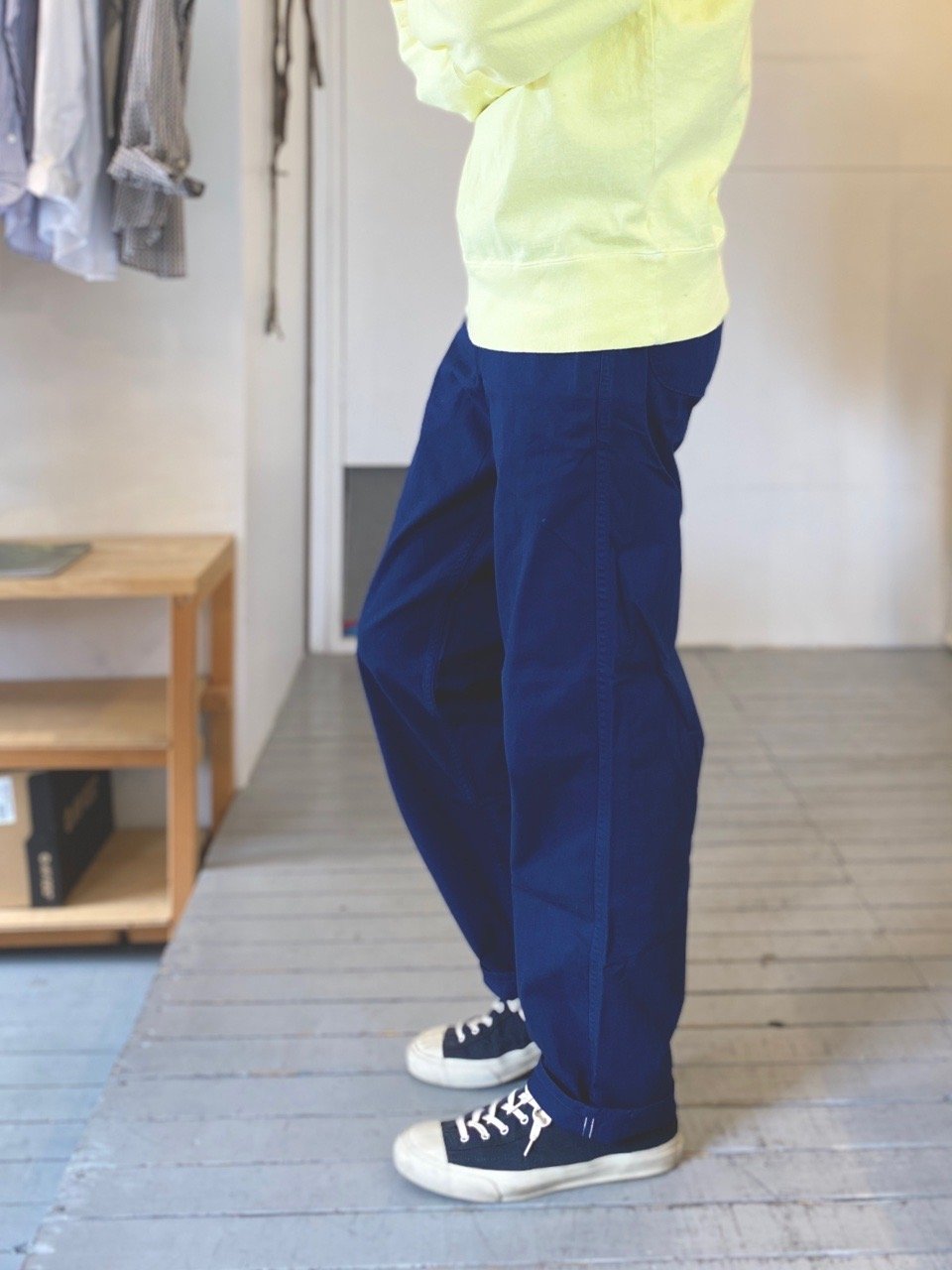 美品 orslow フレンチワークパンツ ヘリンボーン インクブルー サイズS GRAFICA LIVING STORE: orslow FRENCH WORK PANTSフレンチワーク