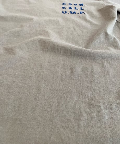 JACKMAN ジャックマン（ユニセックス）/ Rib GCU T-shirt ' GOOD CALL UMP' 【グレー×ダークブルー】