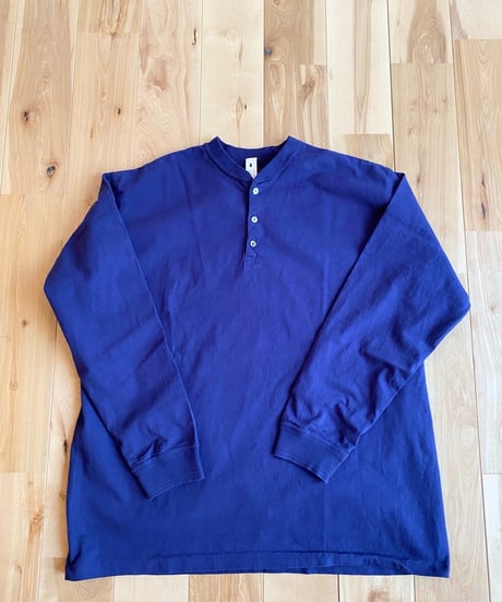Ohh! オー！（ユニセックス）/ HENLY NECK L/S TEE ヘンリーネック長袖Ｔ【ネイビー】