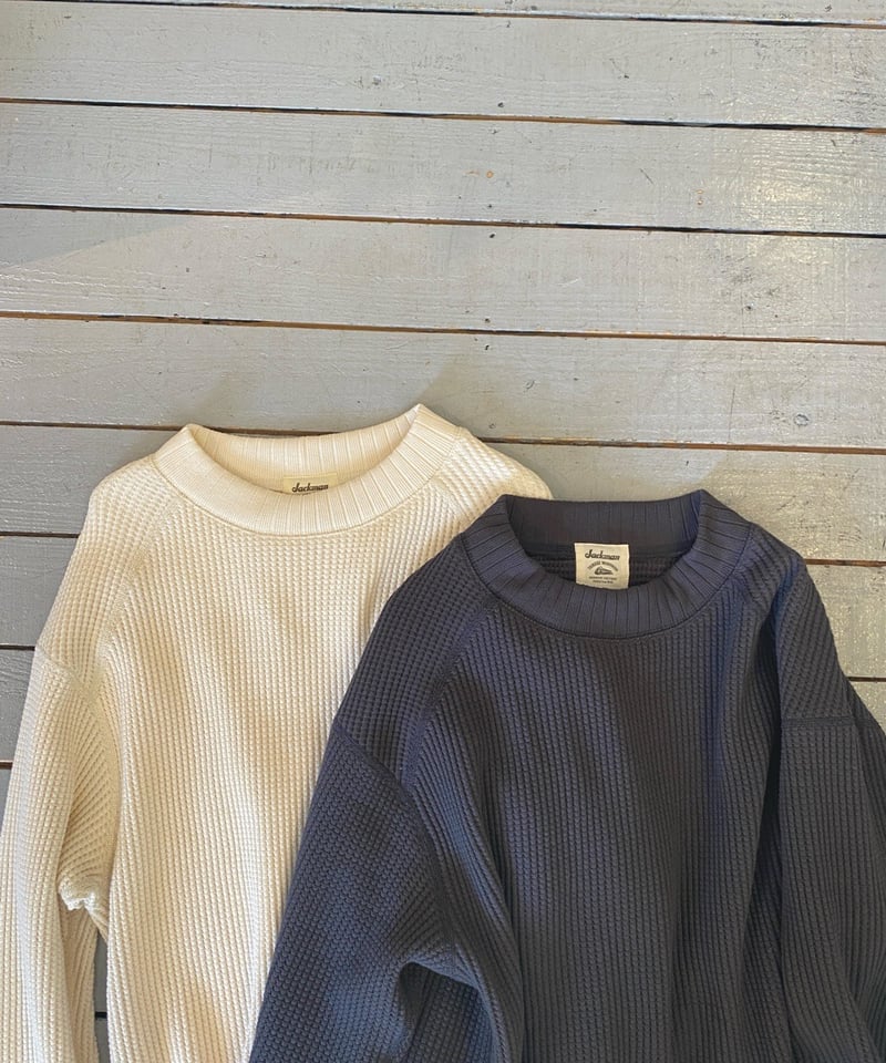 JACKMAN ジャックマン(ユニセックス)/ WAFFLE MID NECK JACKMAN ジャックマン(ユニセックス)/ WAFFLE MID NECK