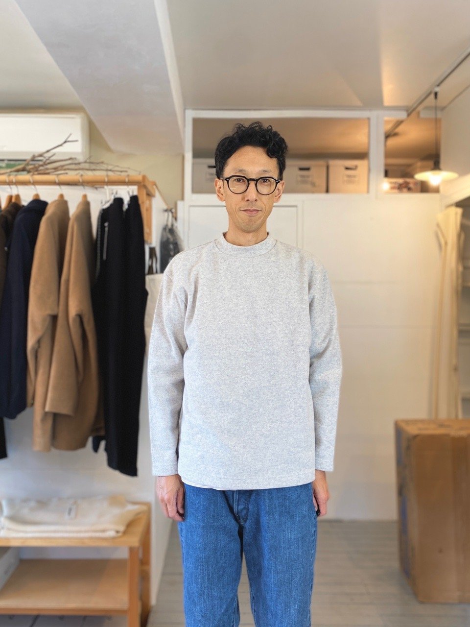 MUYA ムヤ【ユニセックス】 / Crew neck T-shirts ウール混クルーネック