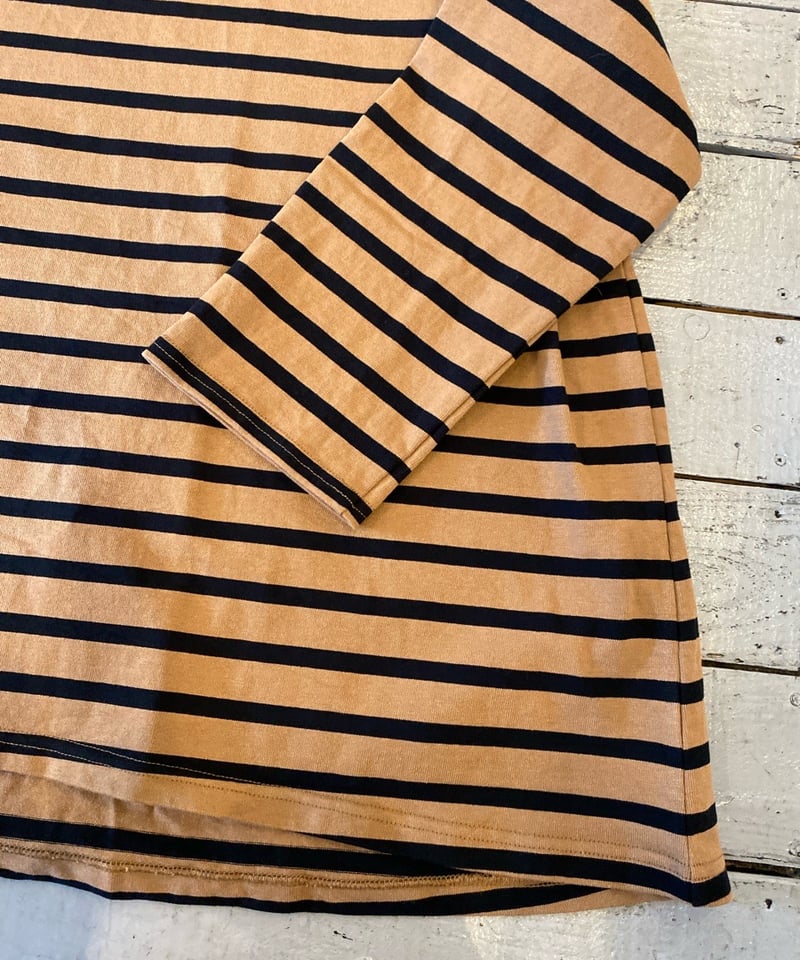繁子☆新品☆maillot border  flair long-T 黒 maillot マイヨ（レディース） / hd border flair long-Tee