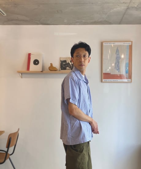 NECESSARY OR UNNECESSARY (NOUN) ナウン  /　S/S SHIRT 　【ブルーチェック】