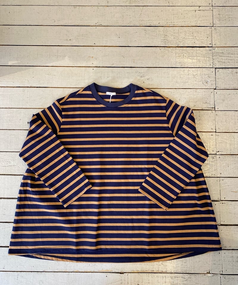 繁子☆新品☆maillot border  flair long-T 黒 maillot マイヨ（レディース） / hd border flair long-Tee