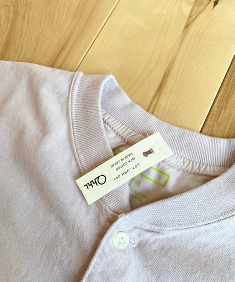 Ohh! オー！（ユニセックス）/ HENLY NECK L/S TEE ヘンリーネック長袖Ｔ【アイボリー】