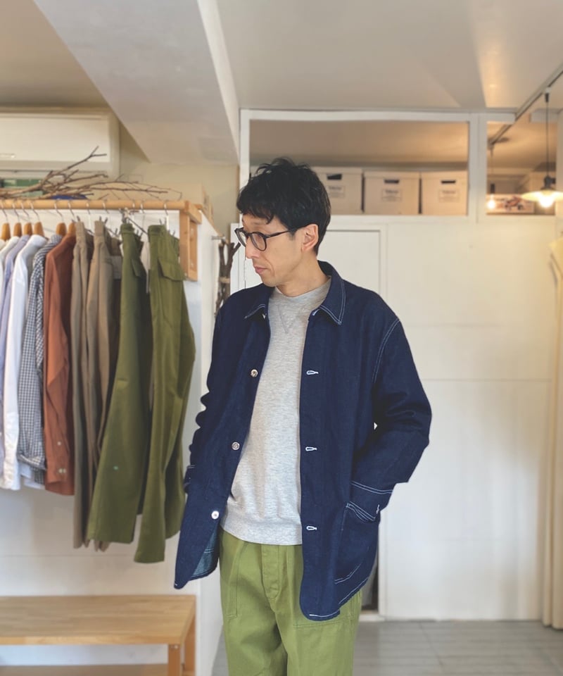 HATSKI（ユニセックス） / C/L Denim Coverall コットンリネン