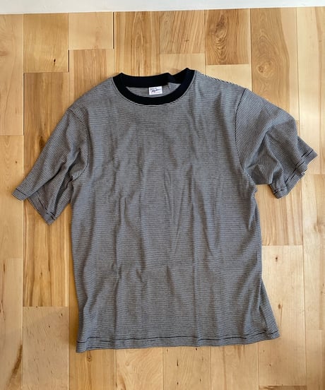 Miller ミラー（ユニセックス）/ Panel-rib Casual fit Tee 【ブラック×ホワイト3】
