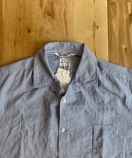 NECESSARY OR UNNECESSARY (NOUN) ナウン  /　S/S SHIRT 　【ブルーチェック】