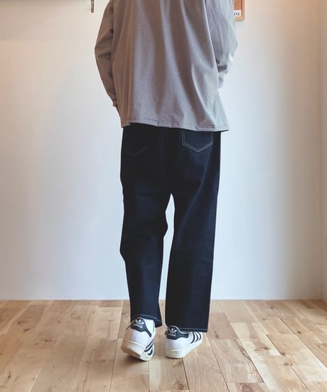 HATSKI ハツキ（ユニセックス） /  HTK-Denim03 Wide Tapered Denim ワイドテーパード 【ワンウォッシュ】