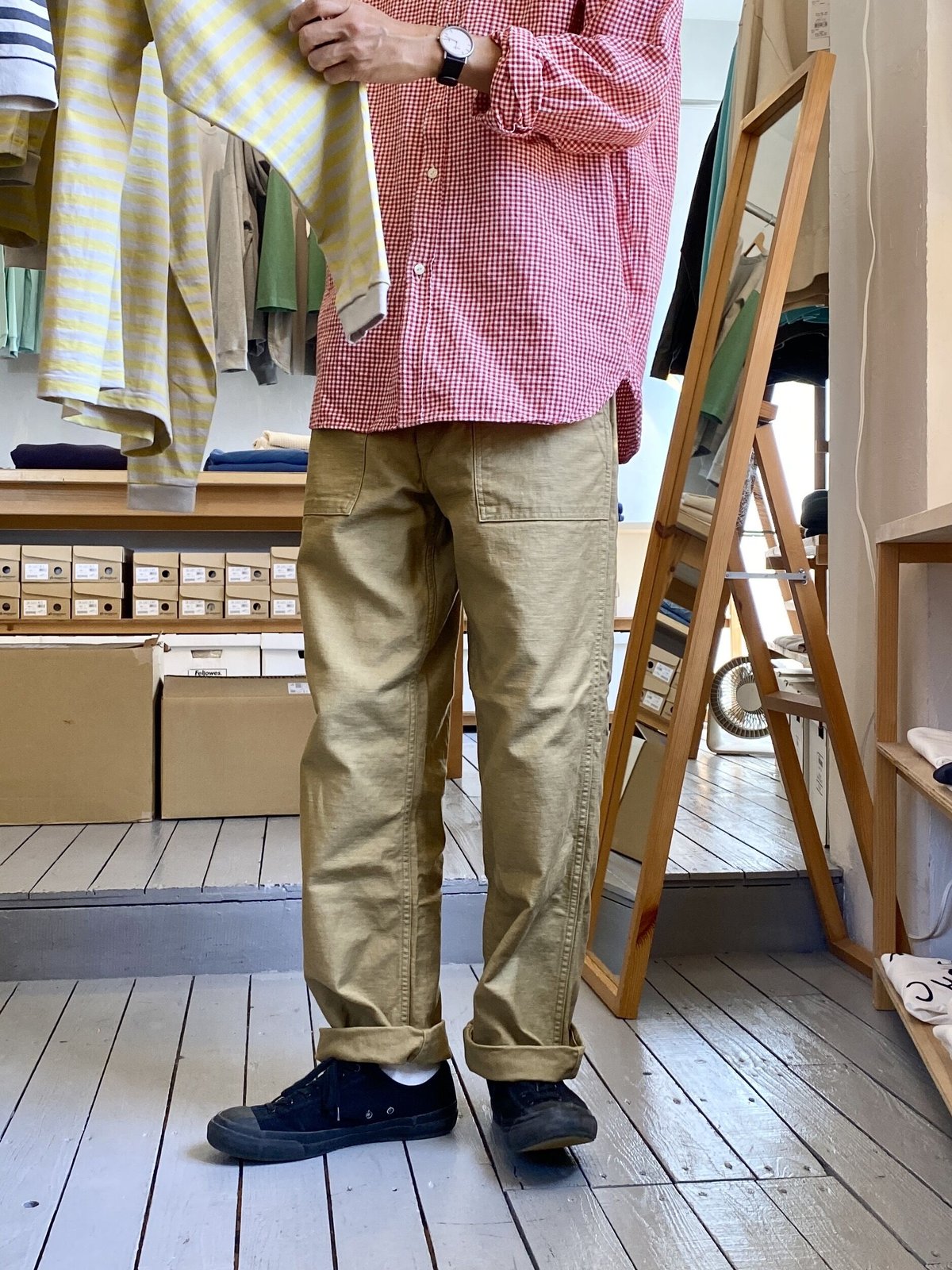 Orslow ファティーグパンツスリムフィット　カーキ　サイズ1 orSlow Orslow オアスロウ スリムフィットファティーグパンツ 01