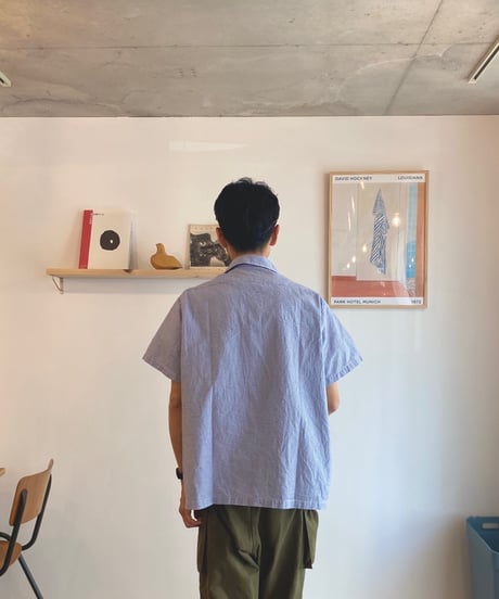 NECESSARY OR UNNECESSARY (NOUN) ナウン  /　S/S SHIRT 　【ブルーチェック】