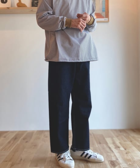 HATSKI ハツキ（ユニセックス） /  HTK-Denim03 Wide Tapered Denim ワイドテーパード 【ワンウォッシュ】