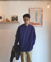 Ohh! オー！（ユニセックス）/ HENLY NECK L/S TEE ヘンリーネック長袖Ｔ【ネイビー】