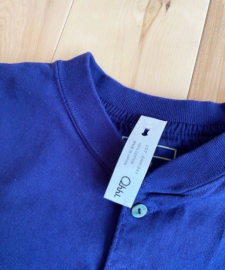 Ohh! オー！（ユニセックス）/ HENLY NECK L/S TEE ヘンリーネック長袖Ｔ【ネイビー】