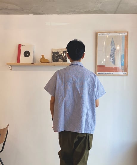 NECESSARY OR UNNECESSARY (NOUN) ナウン  /　S/S SHIRT 　【ブルーチェック】