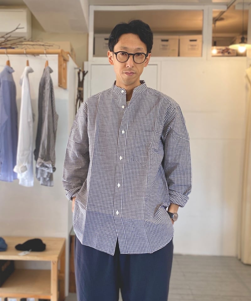 新品　maillot マイヨ　ギンガムチェック　リネンシャツ　ピンク maillot マイヨ（ユニセックス） / 【新型】SUNSET GINGHAM NEW