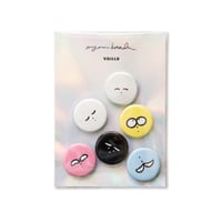 片岡メリヤス - 「顔」Can Badge Set