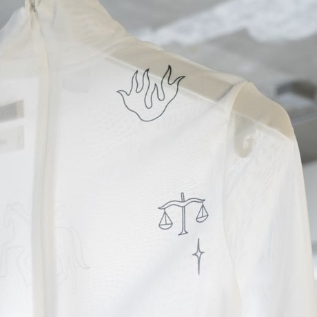YOHEI OHNO × VOILLD "Tattoo Mesh Top" Art work by Chiaki Kobayashi