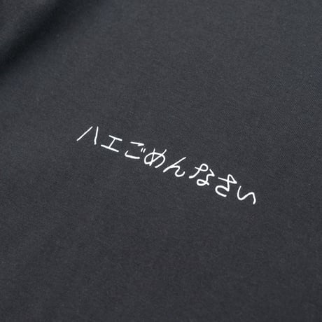 片岡メリヤス - ハエごめんなさい Tee / Sumi Black