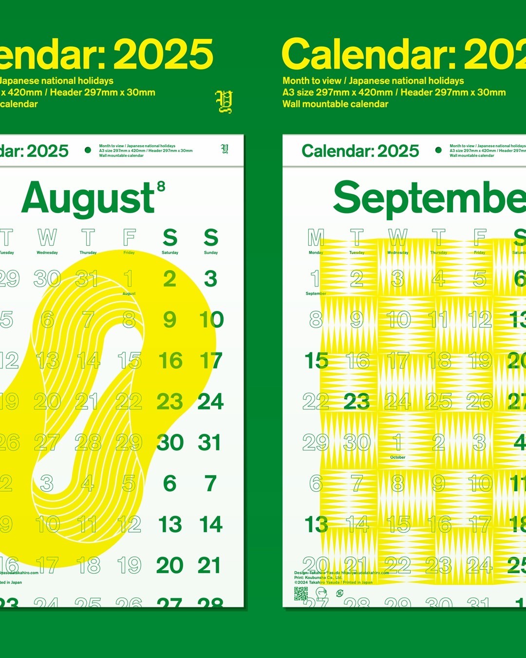 Takahiro Yasuda - Calendar: 2025 | VOILLD SHOP