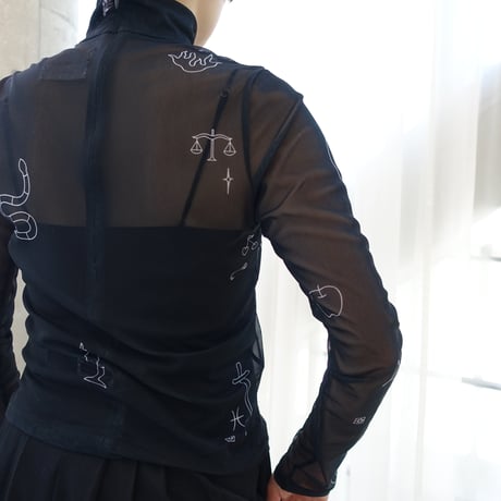 YOHEI OHNO × VOILLD "Tattoo Mesh Top" Art work by Chiaki Kobayashi