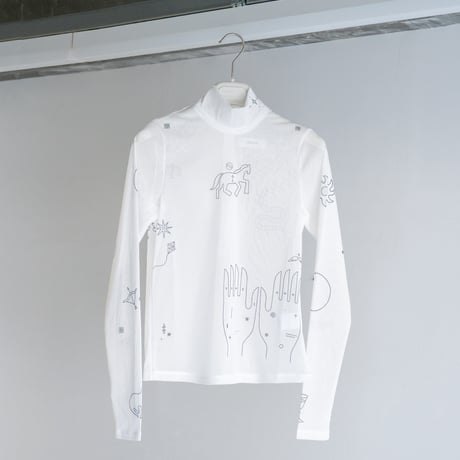 YOHEI OHNO × VOILLD "Tattoo Mesh Top" Art work by Chiaki Kobayashi