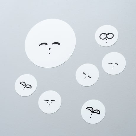 片岡メリヤス - 「顔」Sticker Set