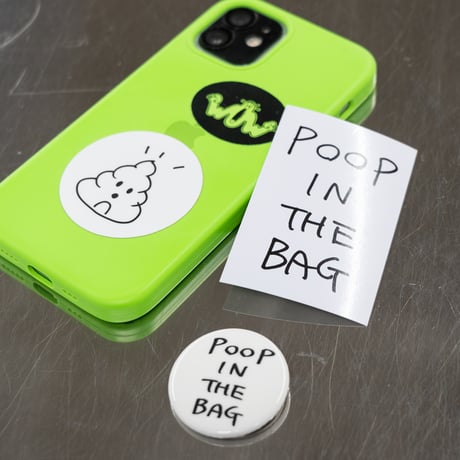 Ken Kagami - POOP IN THE BAG / Sticker & Badge Set