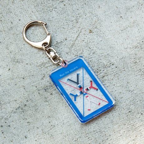 Chiaki Kobayashi / 小林千秋 - "四角を走る Run the square" Key ring
