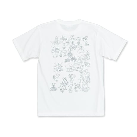 片岡メリヤス - ハエごめんなさい Tee / White