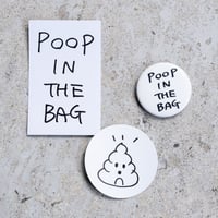 Ken Kagami - POOP IN THE BAG / Sticker & Badge Set