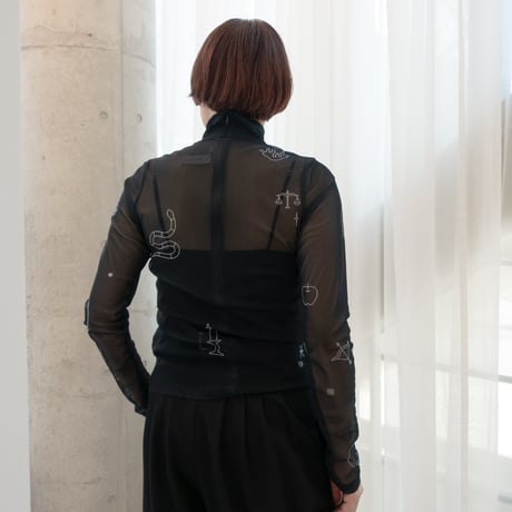 YOHEI OHNO × VOILLD "Tattoo Mesh Top" Art work by Chiaki Kobayashi