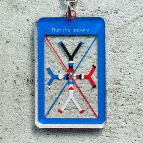 Chiaki Kobayashi / 小林千秋 - "四角を走る Run the square" Key ring
