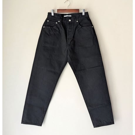 《 UNISEX 》 HATSKI / Loose Tapered Washi Denim ( BLACK )