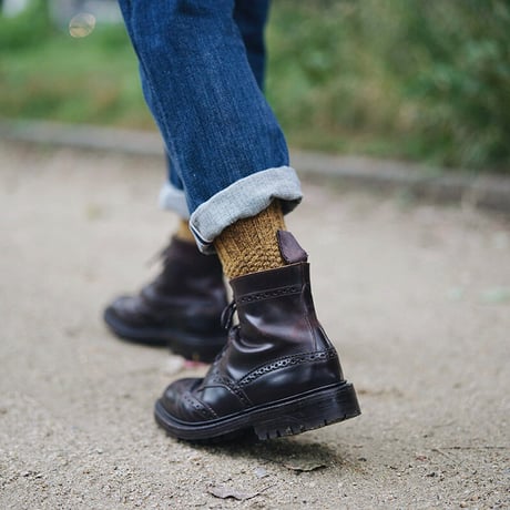 《 UNISEX 》 NISHIGUCHI KUTSUSHITA / ウールコットンブーツソックス ( 4 colors )