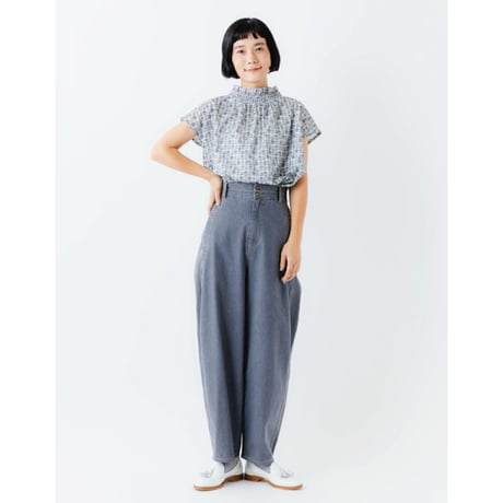 《 WOMEN 》sosotto / 8ozデニムダーツパンツ ( ブルー )