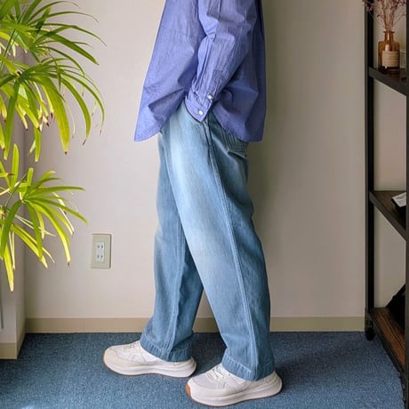 《 MEN 》 H.UNIT / Denim work easy pants ( Used wash )